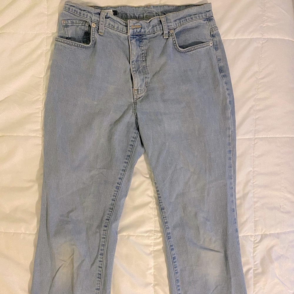 Lands’ End bootcut jeans. Faded color. (US 10)